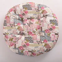 HKM-048659 Modern Round Cotton Core Seat Cushion - Floral Design, 40cm & 50cm