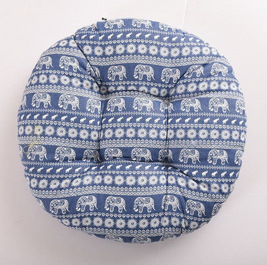 HKM-048659 Modern Round Cotton Core Seat Cushion - Floral Design, 40cm & 50cm