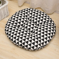 HKM-048659 Modern Round Cotton Core Seat Cushion - Floral Design, 40cm & 50cm