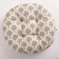 HKM-048659 Modern Round Cotton Core Seat Cushion - Floral Design, 40cm & 50cm