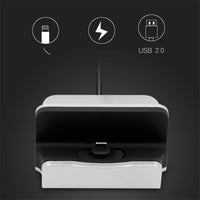 HKM-048787 Multifunctional Type-C and Micro USB 2-in-1 Charging Base and Data Cable for Desktop Use