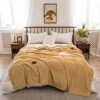 HKM-048851 Milk Velvet Thickened Yarn-Dyed Striped Flannel Blanket for Autumn and Winter