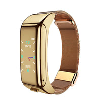 HKM-049043 Dual Function Intelligent Sports Bracelet with Bluetooth Headset, Heart Rate Monitor, and Step Counter
