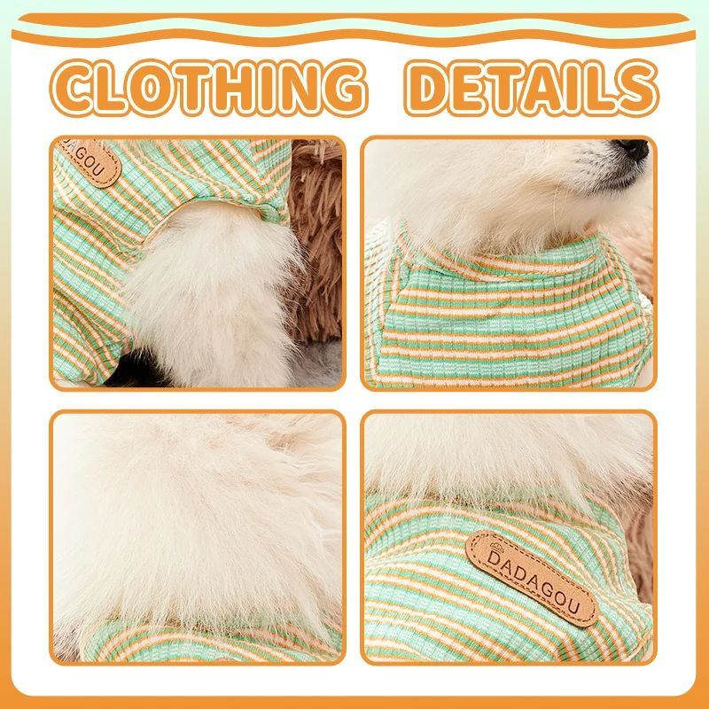 HKM-049107 Spring Summer Dog Cooling Vest for Small to Medium Dogs - Cotton T-Shirt for Chihuahua and York breeds