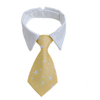 HKM-049235 Striped Cotton Polyester Dog Bow Tie Scarf Collar - Summer Hip Hop Style