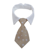HKM-049235 Striped Cotton Polyester Dog Bow Tie Scarf Collar - Summer Hip Hop Style