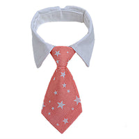 HKM-049235 Striped Cotton Polyester Dog Bow Tie Scarf Collar - Summer Hip Hop Style