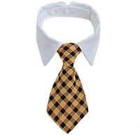 HKM-049235 Striped Cotton Polyester Dog Bow Tie Scarf Collar - Summer Hip Hop Style