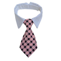HKM-049235 Striped Cotton Polyester Dog Bow Tie Scarf Collar - Summer Hip Hop Style