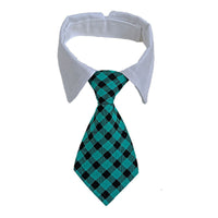 HKM-049235 Striped Cotton Polyester Dog Bow Tie Scarf Collar - Summer Hip Hop Style