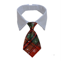 HKM-049235 Striped Cotton Polyester Dog Bow Tie Scarf Collar - Summer Hip Hop Style