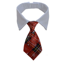 HKM-049235 Striped Cotton Polyester Dog Bow Tie Scarf Collar - Summer Hip Hop Style