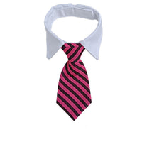 HKM-049235 Striped Cotton Polyester Dog Bow Tie Scarf Collar - Summer Hip Hop Style