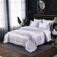 HKM-049299 Three-Piece Polyester Bedding Set with Reactive Print, Various Sizes Available