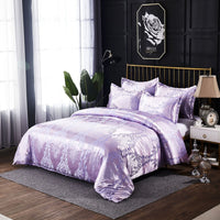 HKM-049299 Three-Piece Polyester Bedding Set with Reactive Print, Various Sizes Available