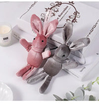 HKM-049363 Plush Bunny Keychain Doll - Soft Velvet Rabbit Pendant for Accessories and Home Decoration