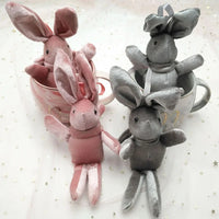 HKM-049363 Plush Bunny Keychain Doll - Soft Velvet Rabbit Pendant for Accessories and Home Decoration