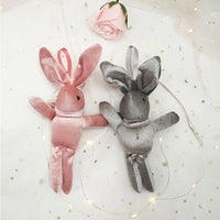 HKM-049363 Plush Bunny Keychain Doll - Soft Velvet Rabbit Pendant for Accessories and Home Decoration