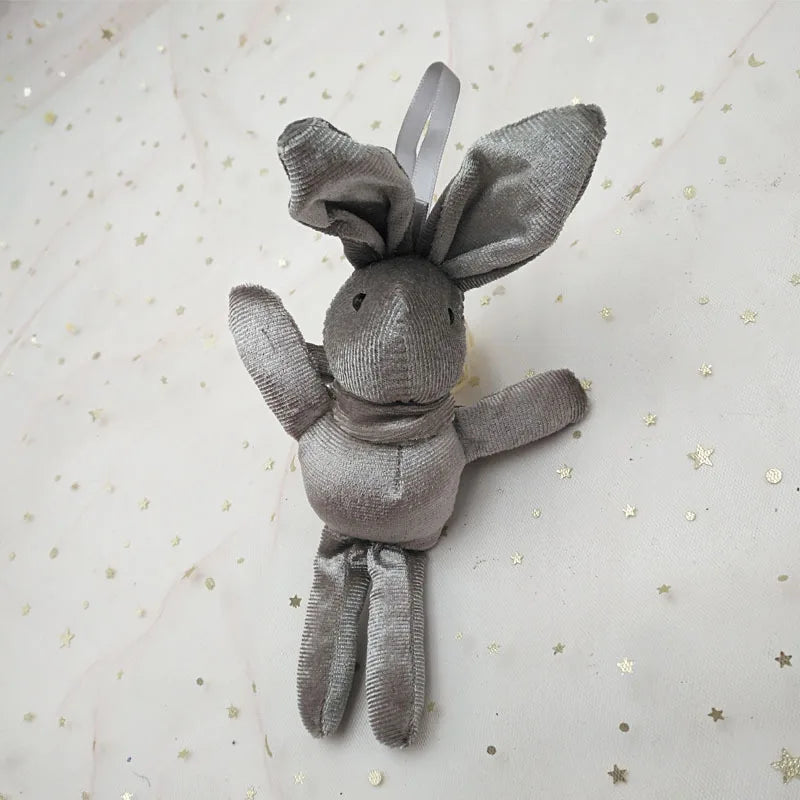 KTX-049363 Plush Bunny Keychain Doll - Soft Velvet Rabbit Pendant for Accessories and Home Decoration