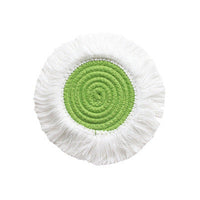 HKM-049363 Tassel Insulation Table Mat - Stylish Heat-Resistant Cushion, 19.5cm Size