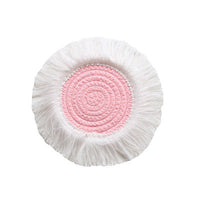 HKM-049363 Tassel Insulation Table Mat - Stylish Heat-Resistant Cushion, 19.5cm Size