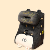 HKM-049427 Plush Cartoon Shaped Back Cushion - Cat, Dinosaur, Pig Designs, 48x30x60cm
