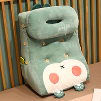 HKM-049427 Plush Cartoon Shaped Back Cushion - Cat, Dinosaur, Pig Designs, 48x30x60cm