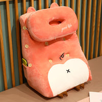 HKM-049427 Plush Cartoon Shaped Back Cushion - Cat, Dinosaur, Pig Designs, 48x30x60cm