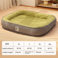 HKM-049491 Cozy Plush Winter Dog Bed with Neck Protection and Blanket Options