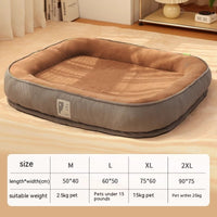 HKM-049491 Cozy Plush Winter Dog Bed with Neck Protection and Blanket Options