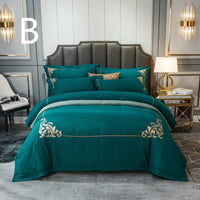 HKM-049683 Four-Piece Brushed Cotton Nordic Style Winter Bedding Set in Soft Nude