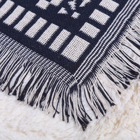 HKM-049747 Cotton Thick Blanket for Sofa - Soft, Durable, and Comfortable Full Cover in Ten Degrees Coast