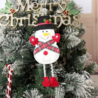 HKM-049811 Charming Christmas Hanging Decorations Set - 4 Cartoon Characters: Elderly, Snowman, Elk, Penguin