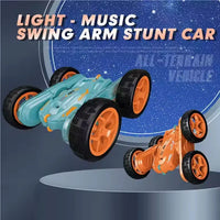 HKM-049939 Colorful Double-Sided RC Stunt Car with 360° Rotation, Lights, Music, and Climbing Features for Ages 5 and Up