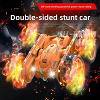 HKM-049939 Colorful Double-Sided RC Stunt Car with 360° Rotation, Lights, Music, and Climbing Features for Ages 5 and Up