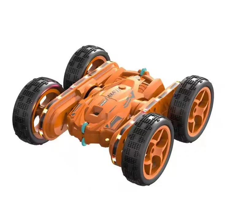 HKM-049939 Colorful Double-Sided RC Stunt Car with 360° Rotation, Lights, Music, and Climbing Features for Ages 5 and Up