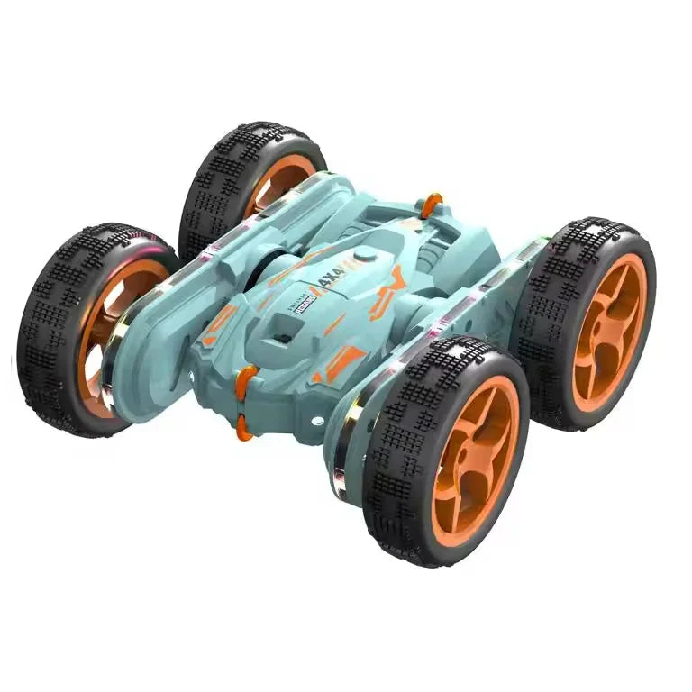 HKM-049939 Colorful Double-Sided RC Stunt Car with 360° Rotation, Lights, Music, and Climbing Features for Ages 5 and Up
