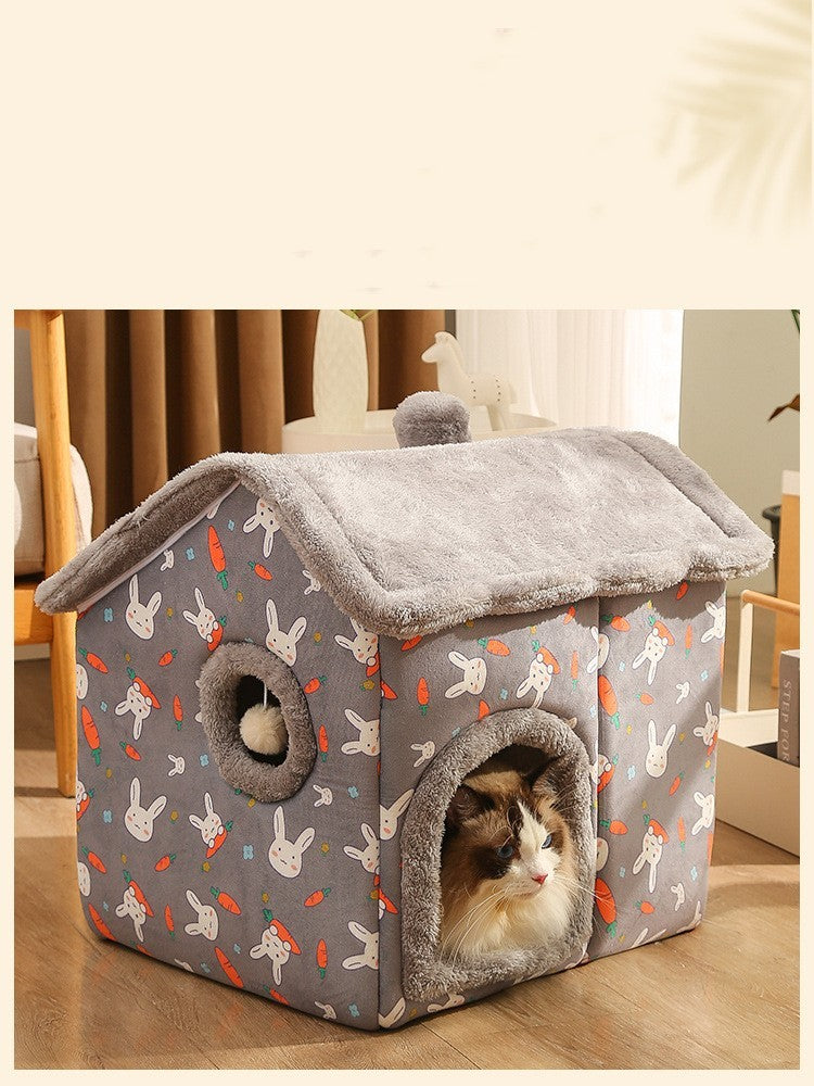 HKM-050067 Four Seasons Universal House Type Pet Bed