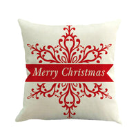 HKM-050067 Linen Christmas Pillowcase - Plain Design 45x45cm Cushion Cover