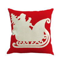 HKM-050067 Linen Christmas Pillowcase - Plain Design 45x45cm Cushion Cover
