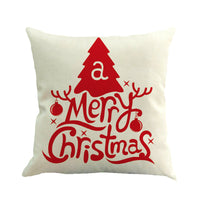 HKM-050067 Linen Christmas Pillowcase - Plain Design 45x45cm Cushion Cover