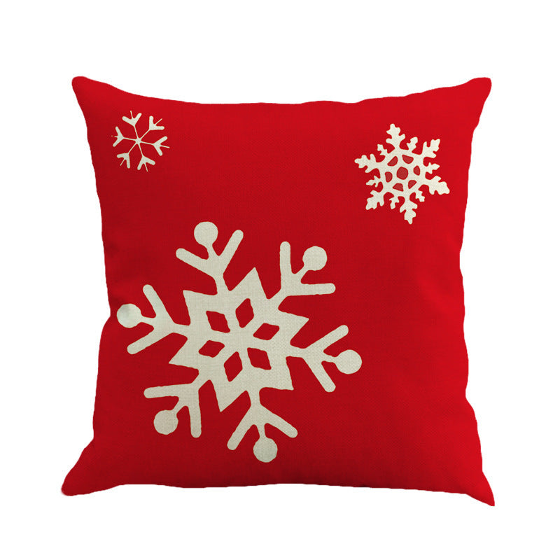 HKM-050067 Linen Christmas Pillowcase - Plain Design 45x45cm Cushion Cover