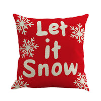 HKM-050067 Linen Christmas Pillowcase - Plain Design 45x45cm Cushion Cover