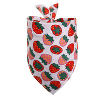 HKM-050387 Fruit Pattern Cotton Triangle Scarf for Dogs and Cats - S and M Sizes Available