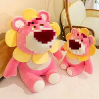 HKM-050515 Cute Strawberry Bear Plush Toy - Soft Stuffed Doll for Kids, Ideal for Birthdays and Holidays, Various Sizes Available