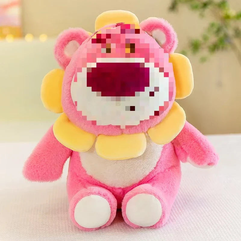 KTX-050515 Cute Strawberry Bear Plush Toy - Soft Stuffed Doll for Kids, Ideal for Birthdays and Holidays, Various Sizes Available