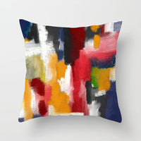 HKM-050579 Soft Peach Skin Cushion Cover in Printed Linen Design 45x45cm
