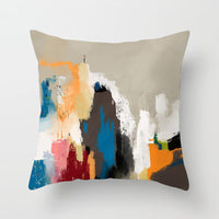 HKM-050579 Soft Peach Skin Cushion Cover in Printed Linen Design 45x45cm
