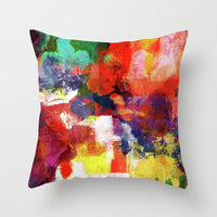 HKM-050579 Soft Peach Skin Cushion Cover in Printed Linen Design 45x45cm