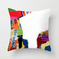 HKM-050579 Soft Peach Skin Cushion Cover in Printed Linen Design 45x45cm